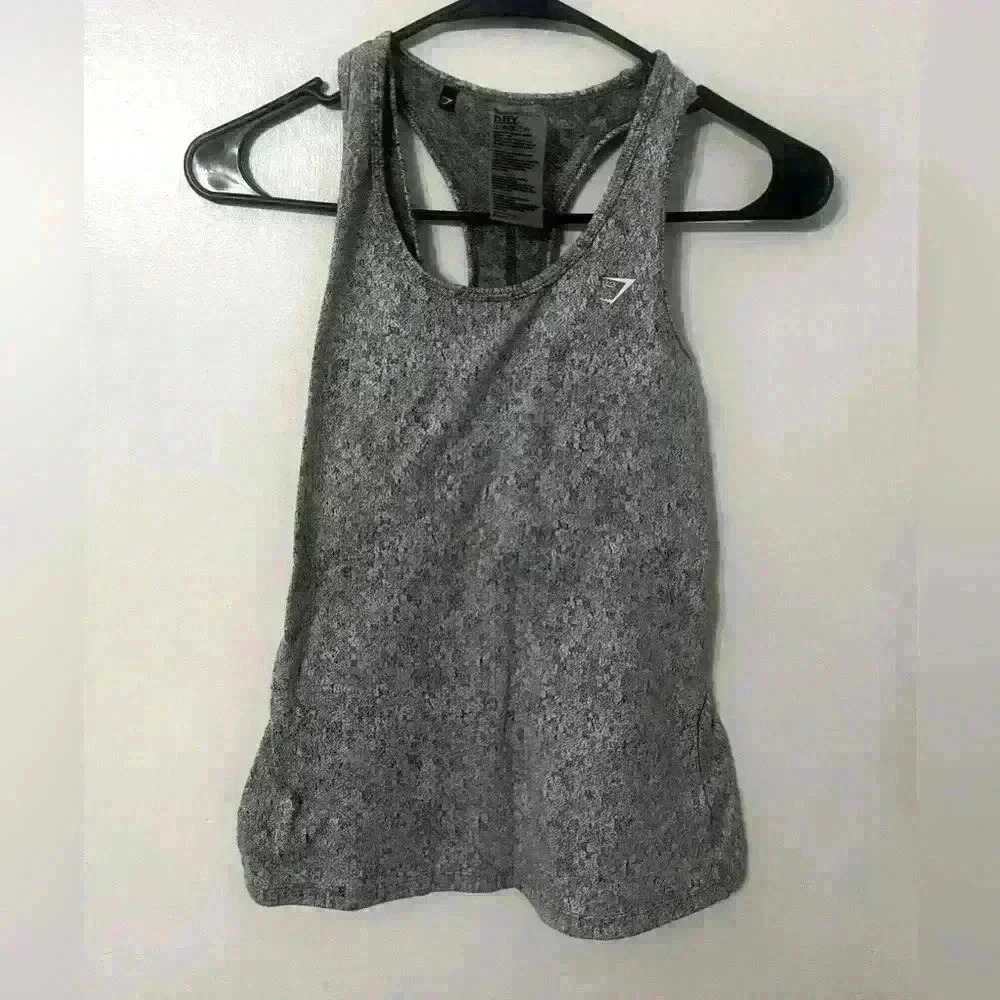 Gymshark Grey Workout Tank Top | Gym Shark Athletic Vest | Size XS